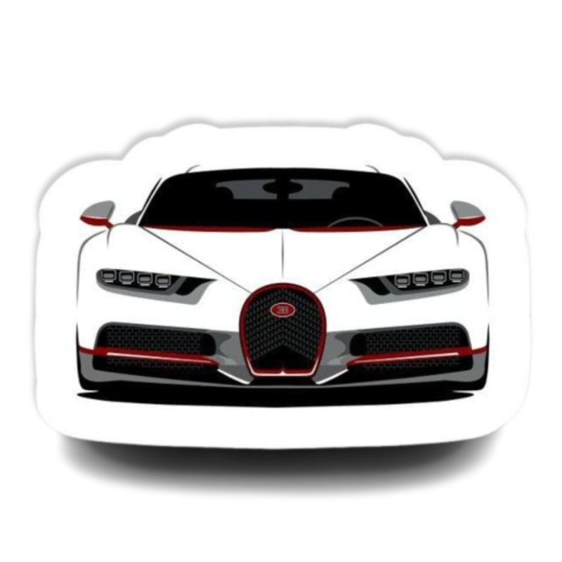 Bugatti Chiron Front View Sticker