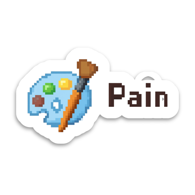 Paint Palette Pain Sticker waterproof vinyl sticker