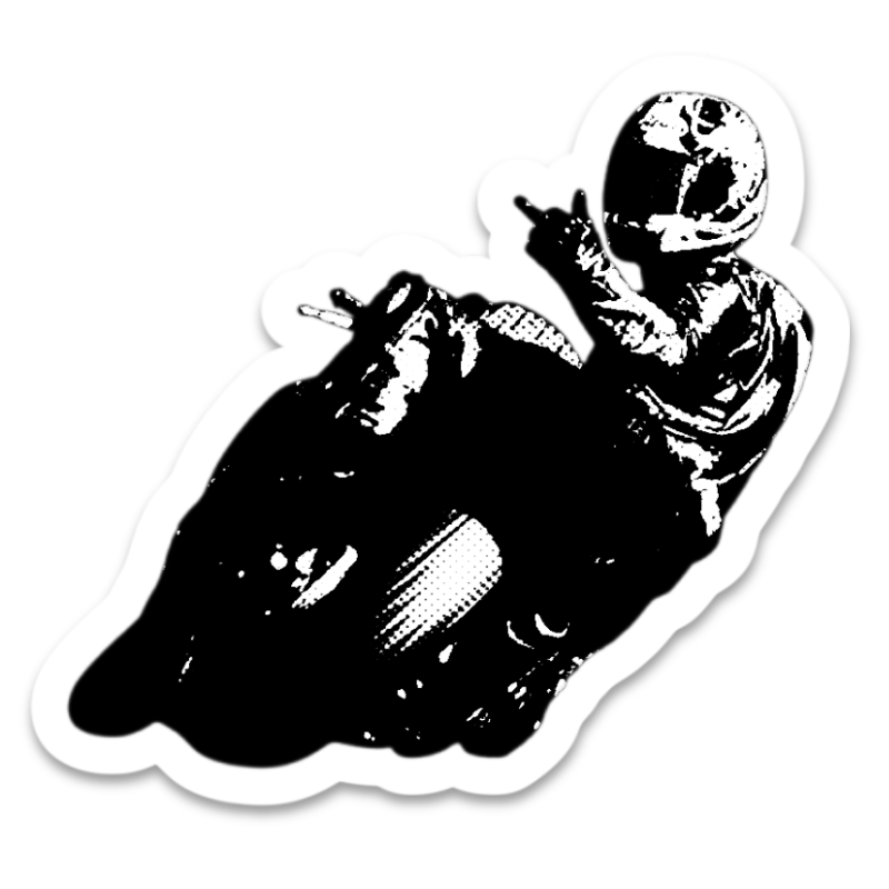 Black And White Motorcycle Sticker waterproof vinyl sticker