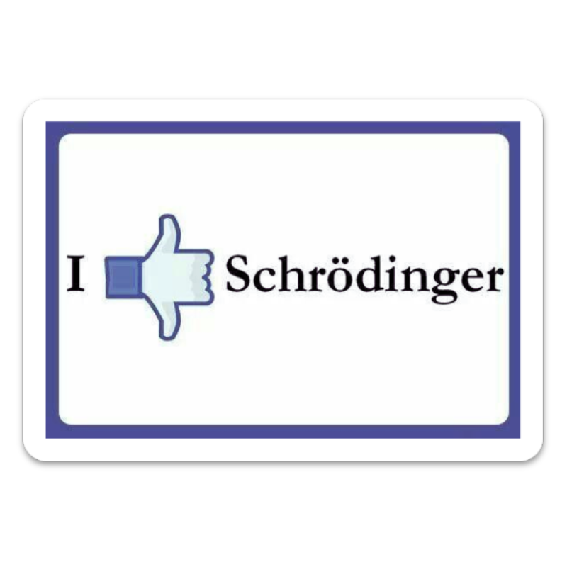 Schrodinger Sticker waterproof vinyl sticker