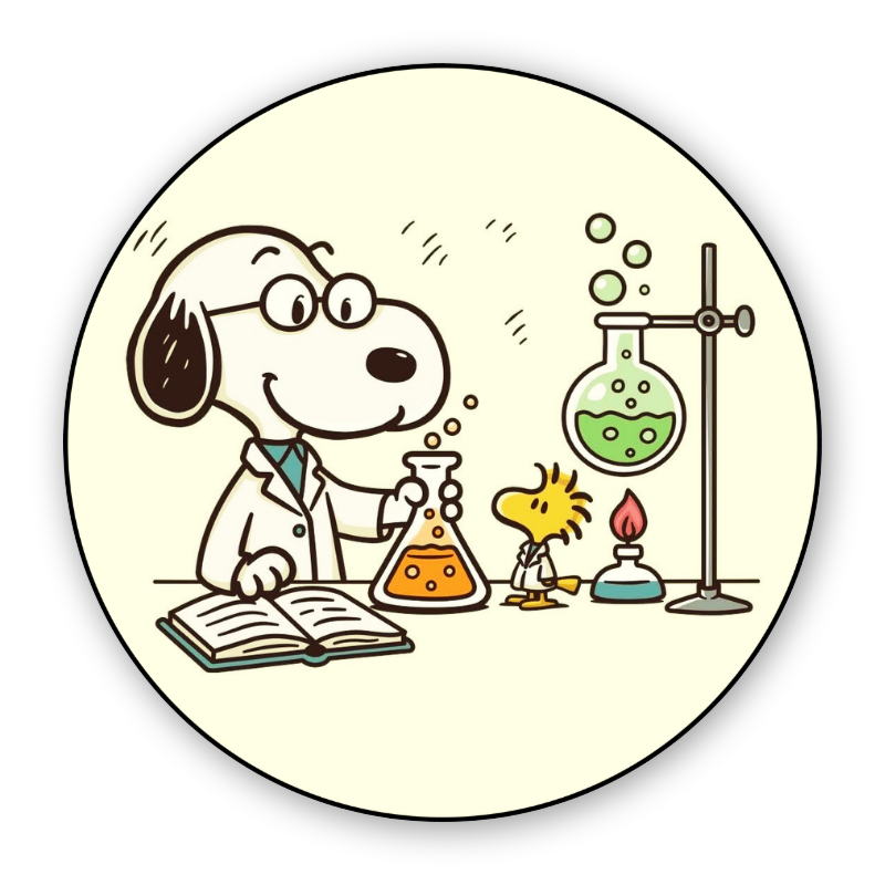 Snoopy Science Lab Sticker waterproof vinyl sticker