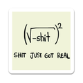 Shit Just Got Real Equation Sticker waterproof vinyl sticker