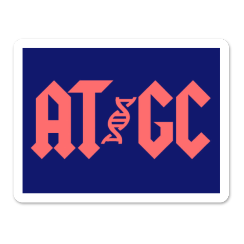 DNA Typography Sticker waterproof vinyl sticker
