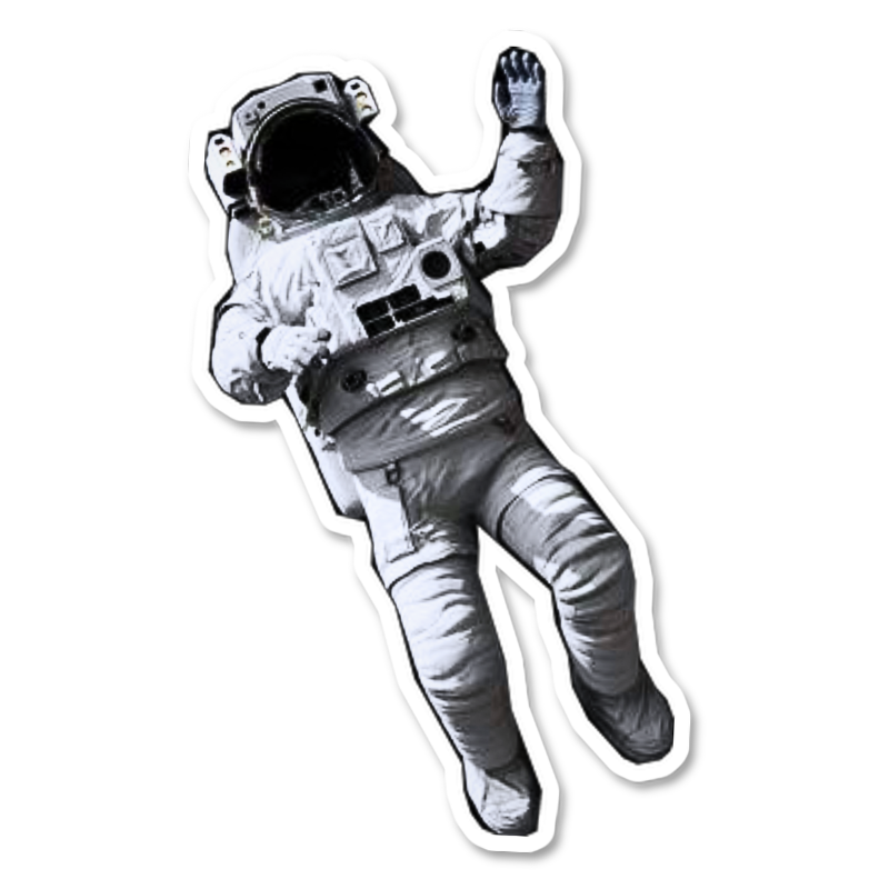Astronaut Floating Sticker waterproof vinyl sticker