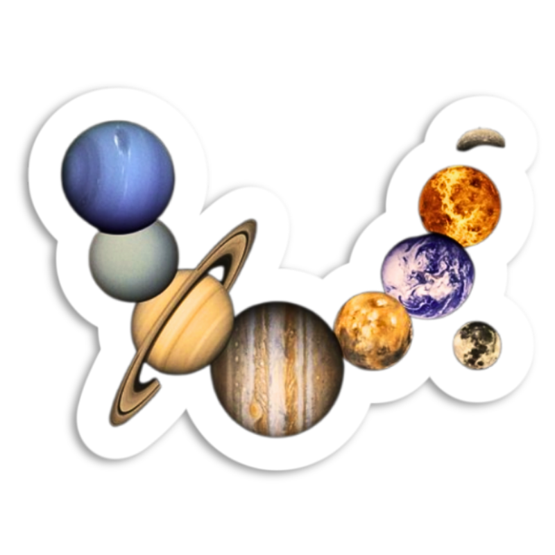Solar System Planets Sticker waterproof vinyl sticker