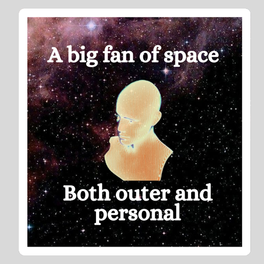 A Big Fan Of Space Sticker waterproof vinyl sticker