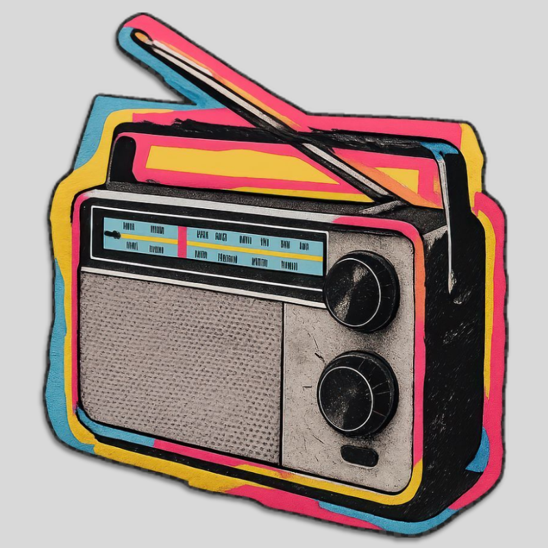 Vintage Radio Pop Art