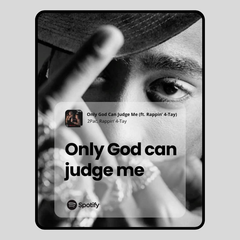 Only God Can Judge Me waterproof vinyl sticker
