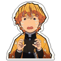 Zenitsu Crying Sticker waterproof vinyl sticker