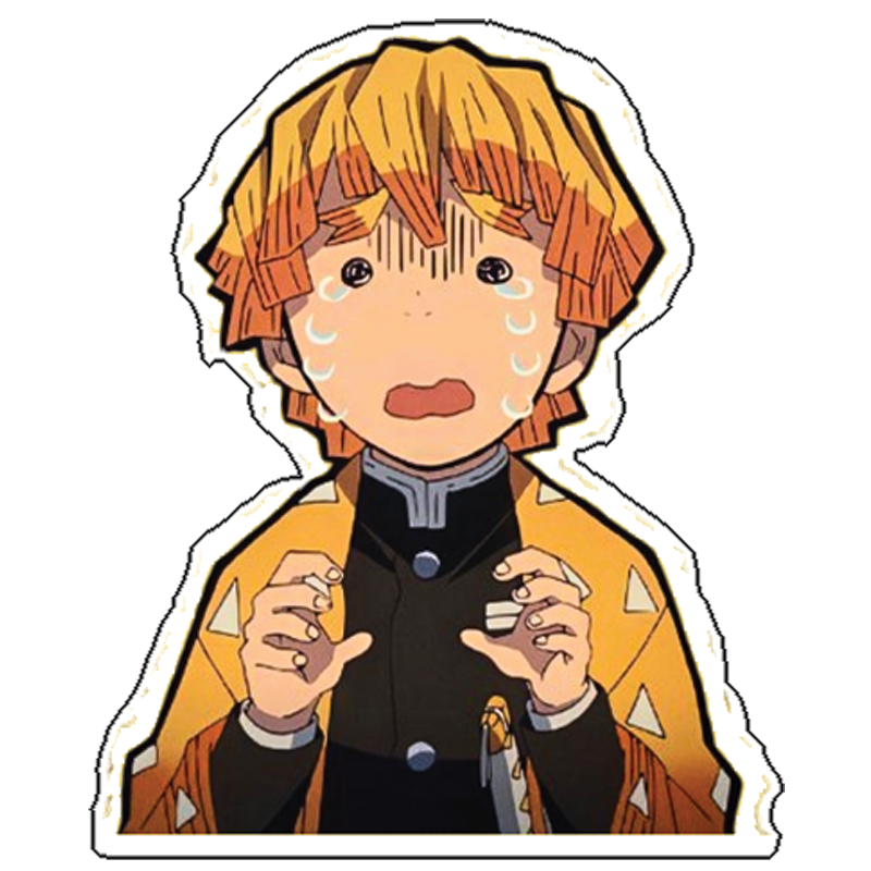 Zenitsu Crying Sticker waterproof vinyl sticker