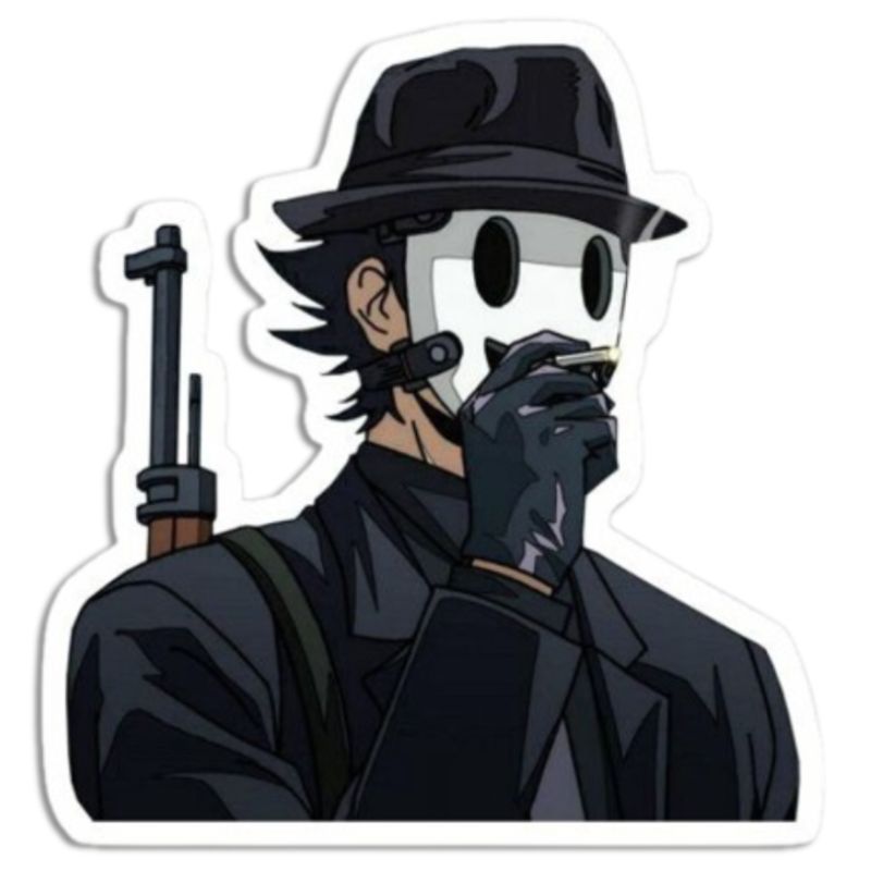 Anime Masked Gunman Sticker