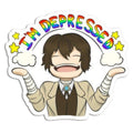 Osamu Dazai (Depressed) Sticker